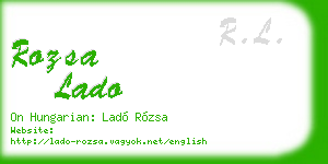 rozsa lado business card