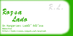 rozsa lado business card